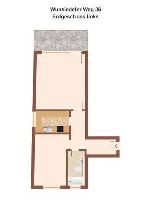 Schöne 2-Zimmerwohnung mit Sonnenterrasse und herrlichem Ausblick in den großen parkähnlichen Garten – 12247 Berlin – Vorschaubild 2