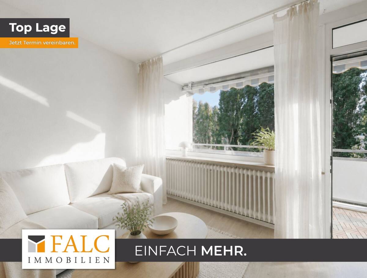 Helles 1-Zimmer-Apartment mit großem Südwestbalkon in Köln-Sülz - Erbbaurecht – 50939 Köln – Bild 1 von 7