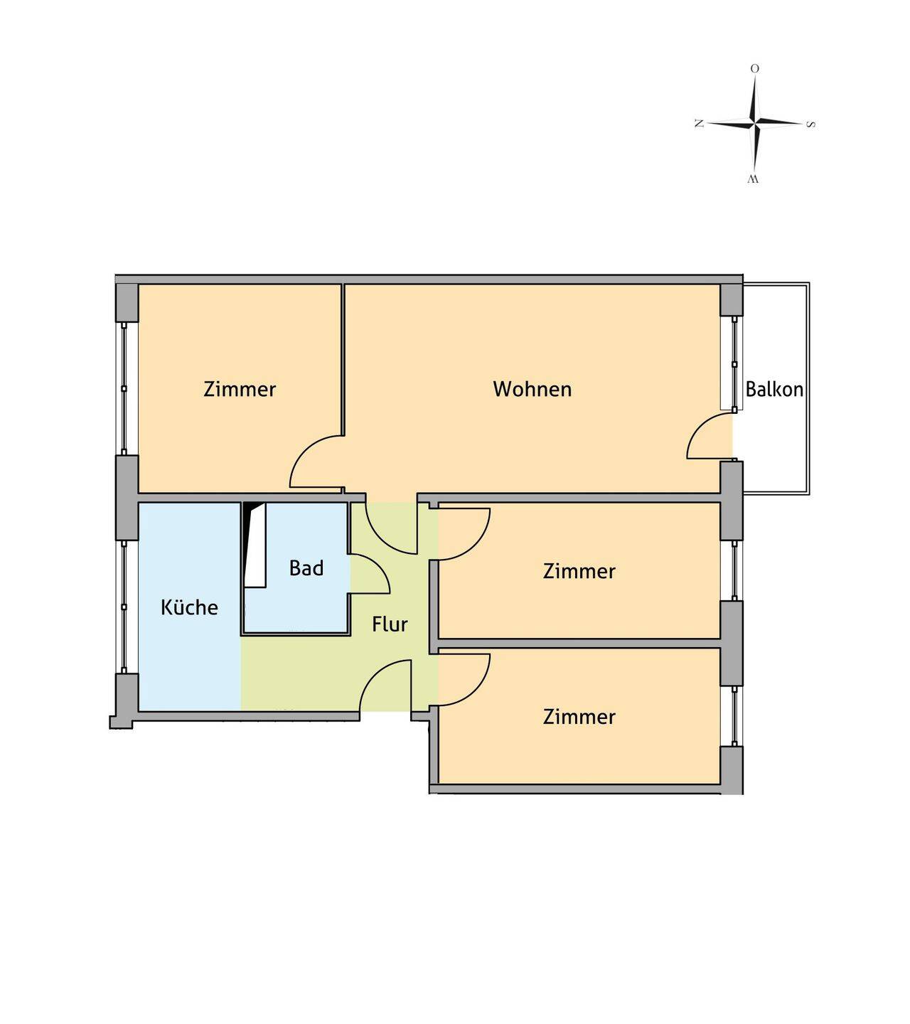 Gemütliche 4-Zimmer-Wohnung in ruhiger Lage – Rostock – Vorschaubild 6