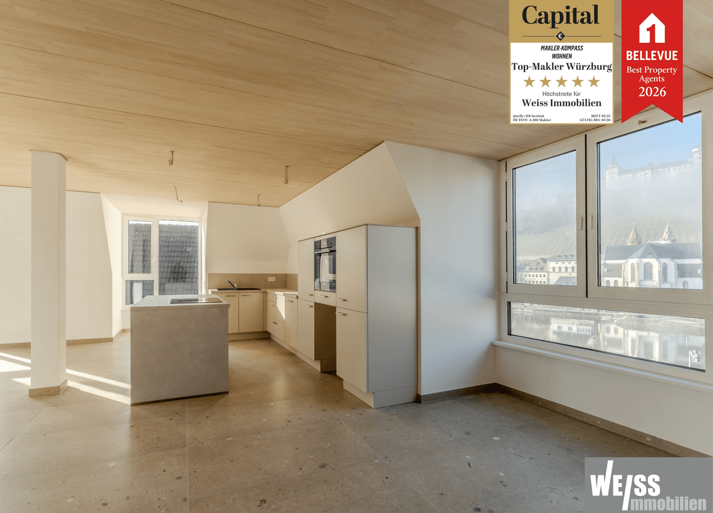 NEUBAU 2 Zi.-Maisonette-Whg. mit Festungsblick und großzügiger Dachterrasse
