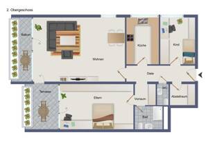 Vermietete 3-Zimmer-Wohnung in begehrter Wohnlage – 64287 Darmstadt – Vorschaubild 2