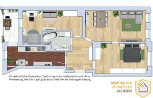 Große 3-Zimmer Eigentumswohnung in Schleußig – der Premiumlage Leipzigs – 4229 Leipzig – Vorschaubild 7