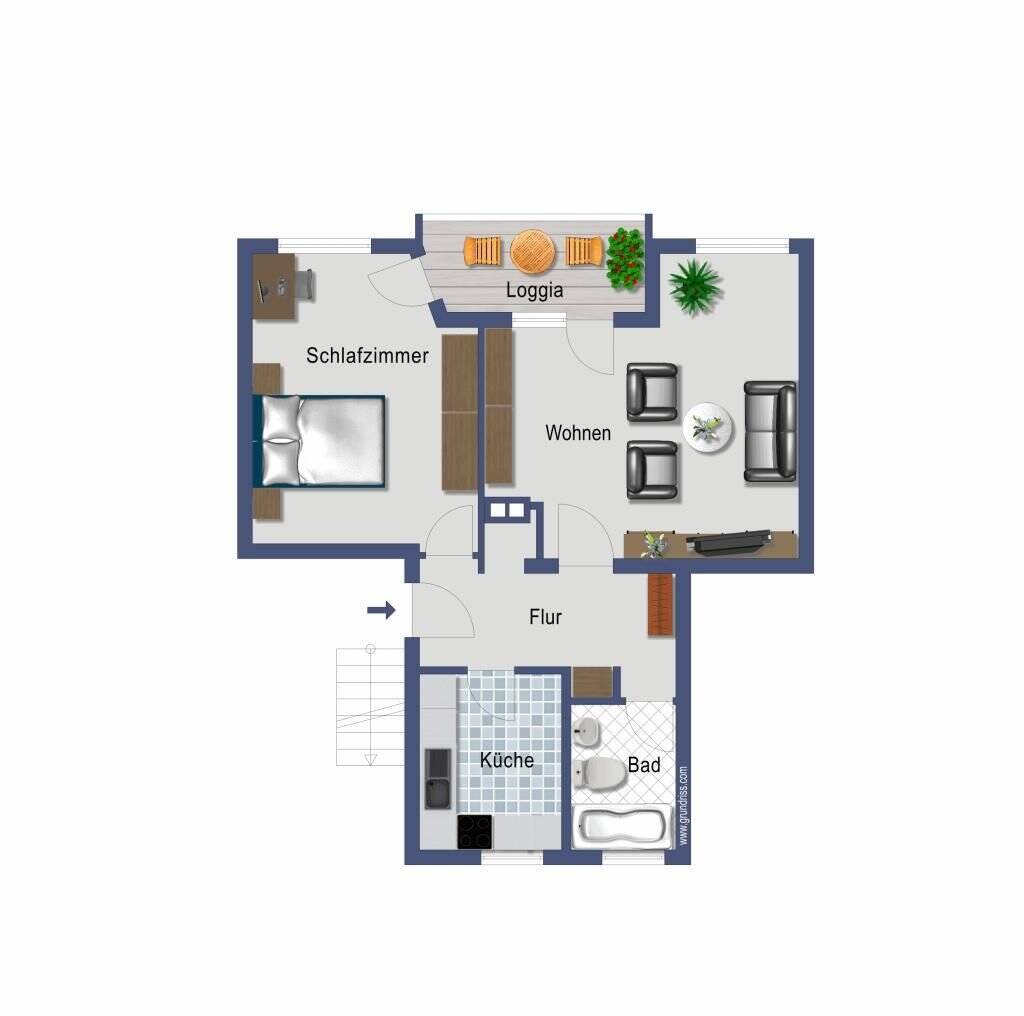 Gemütliche 2 Zimmerwohnung als Kapitalanlage – Duisburg – Vorschaubild 2