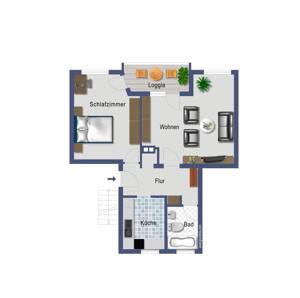 Gemütliche 2 Zimmerwohnung als Kapitalanlage – 47053 Duisburg – Vorschaubild 2
