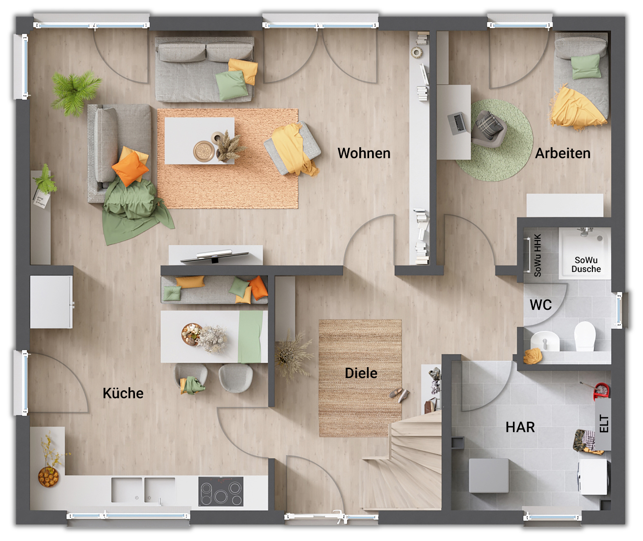 STANDORT PERFEKT / MASSIV STEIN AUF STEIN / Stadtvilla in Cottbus mit idealem familienfreundlichem Grundstück/Baustart sofort möglich – Cottbus – Vorschaubild 9