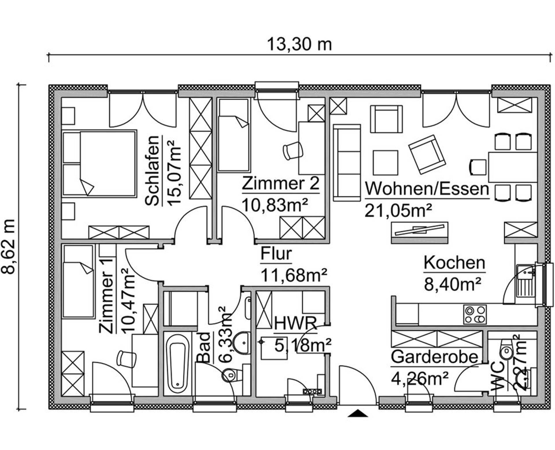 Bungalow in 06449 Aschersleben mit 95,5 m² kaufen