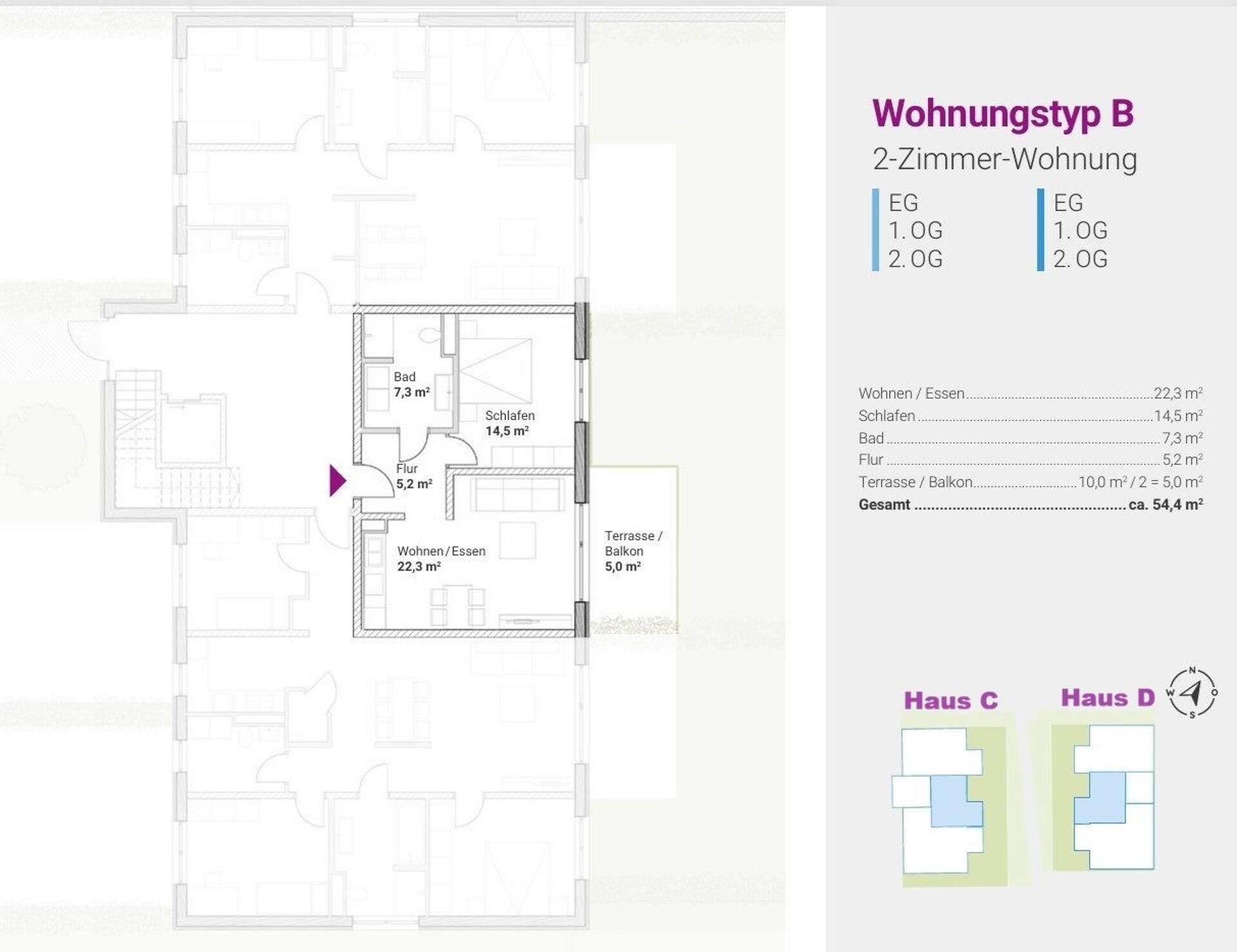 Etagenwohnung in 92339 Beilngries mit 54,69 m² kaufen