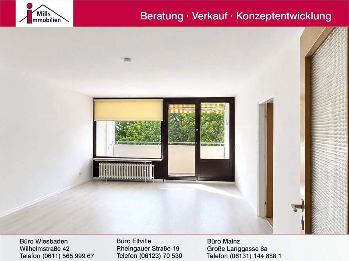 Wiesbaden-Delkenheim: Großzügige 2 ZKB mit Wohnküche, Loggia und Aufzug – 65205 Wiesbaden – Bild 1 von 7