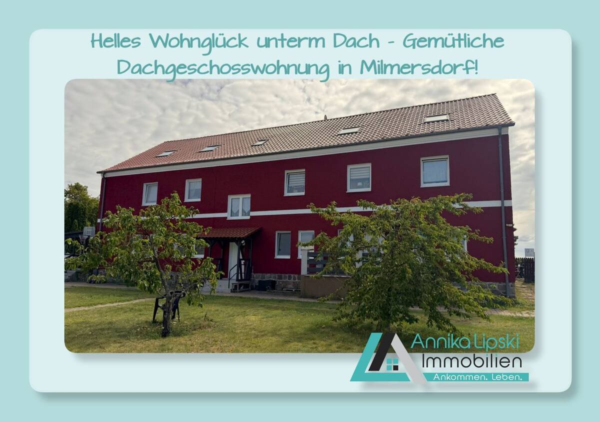 Helles Wohnglück unterm Dach - Gemütliche Dachgeschosswohnung in Milmersdorf – 17268 Milmersdorf – Bild 1 von 7