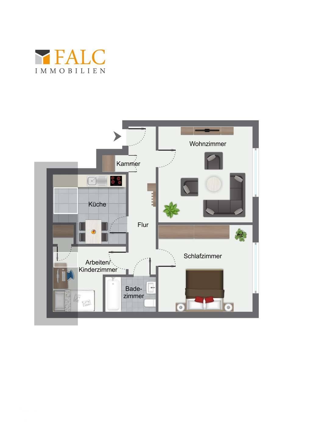 Vermietete Dachgeschosswohnung in zentraler Lage von Oberhausen-Marienkirche – Oberhausen – Vorschaubild 8