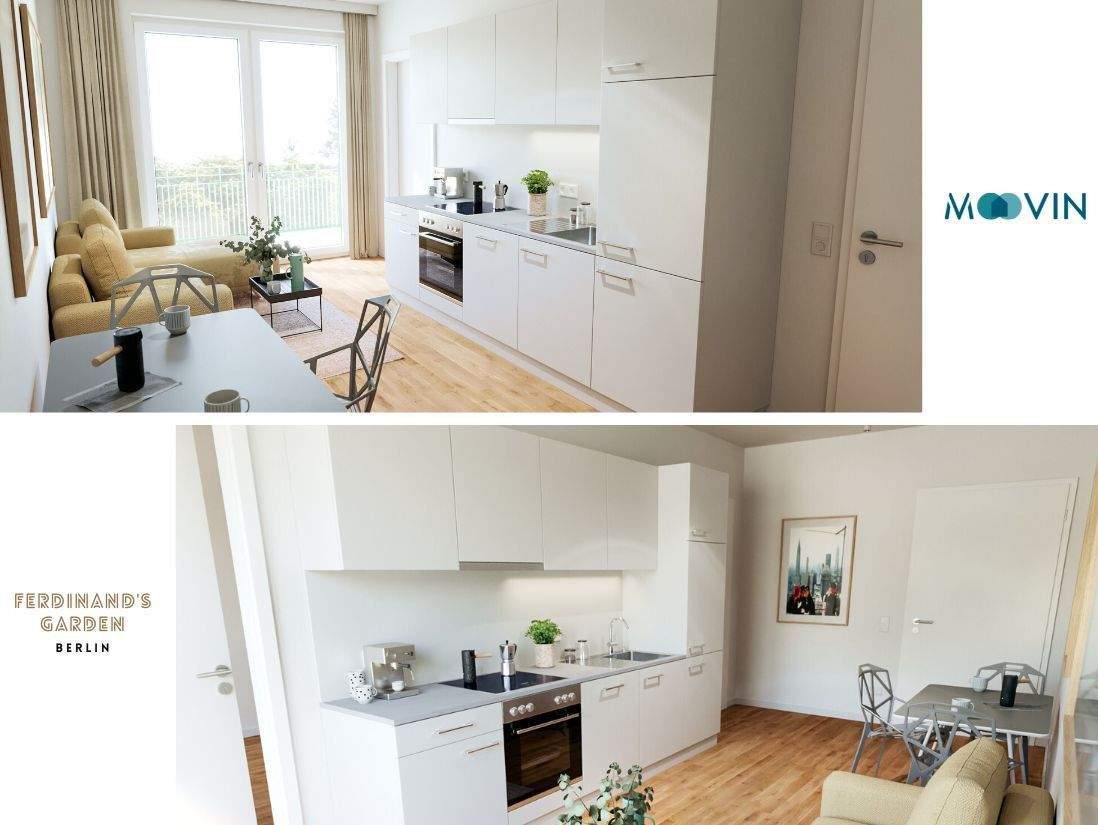 Toll geschnittene 1,5-Zimmer-Wohnung mit BALKON im Neubauquartier 'Ferdinand's Garden' – Berlin – Bild 1 von 9