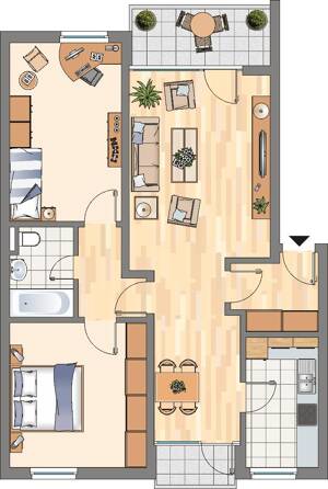 3-Zimmer mit Boden Wohnung in Dortmund Scharnhorst – 44328 Dortmund – Vorschaubild 2