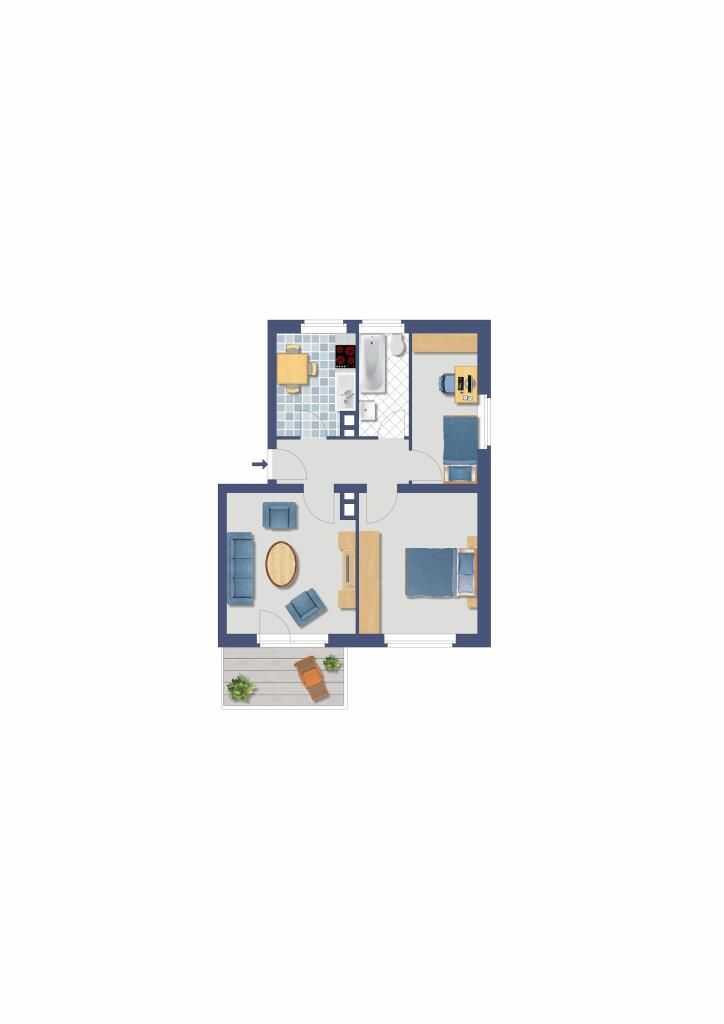 gemütliche kleine 3-Zimmer ETW Schoppershof in NBG-Hardenbergstr. 54 WE16 – Nürnberg – Vorschaubild 3