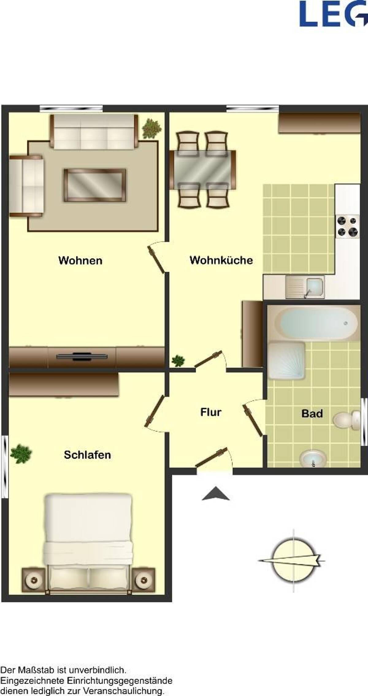 2-Zimmer-Wohnung in Neubeckum – 59269 Beckum – Bild 1 von 3