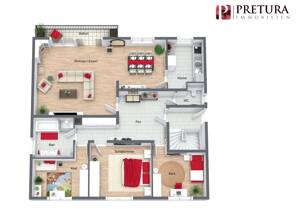 Charmante 4-Zimmerwohnung mit Balkon und Garage – 68309 Mannheim – Vorschaubild 3