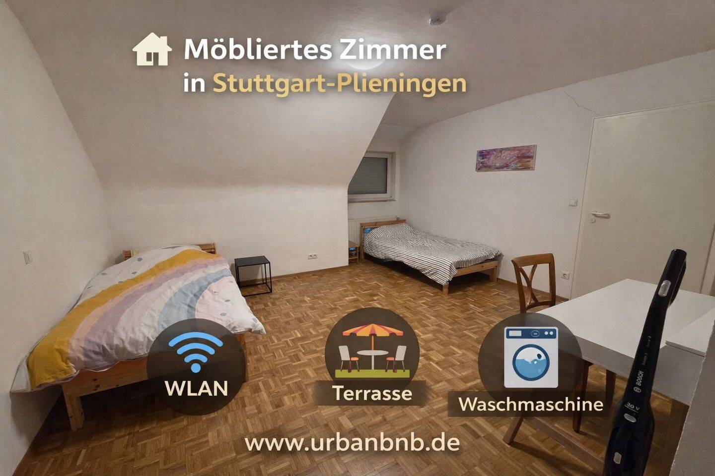 Möbliertes Zimmer in Stuttgart-Plieningen- Wohnen auf Zeit
