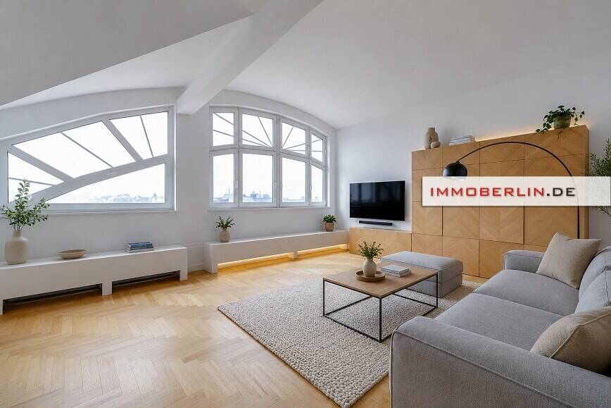 IMMOBERLIN.DE - Lichtdurchflutete Dachgeschosswohnung mit Südwestterrasse & Lift in Toplage – Berlin – Vorschaubild 2