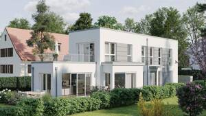 Keine Vorfinanzierung - Fertigstellung noch in 2026!: Exklusives Einfamilienhaus in moderner Architektur in grüner Lage - 81825 München!