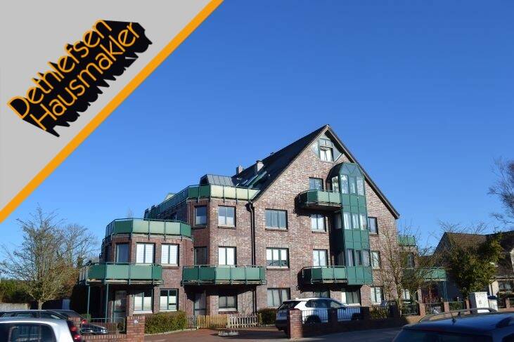 Gepflegte 2-Zimmer-Wohnung mit großer Dachterrasse, zentrumsnah in Heide, Kreis Dithmarschen.