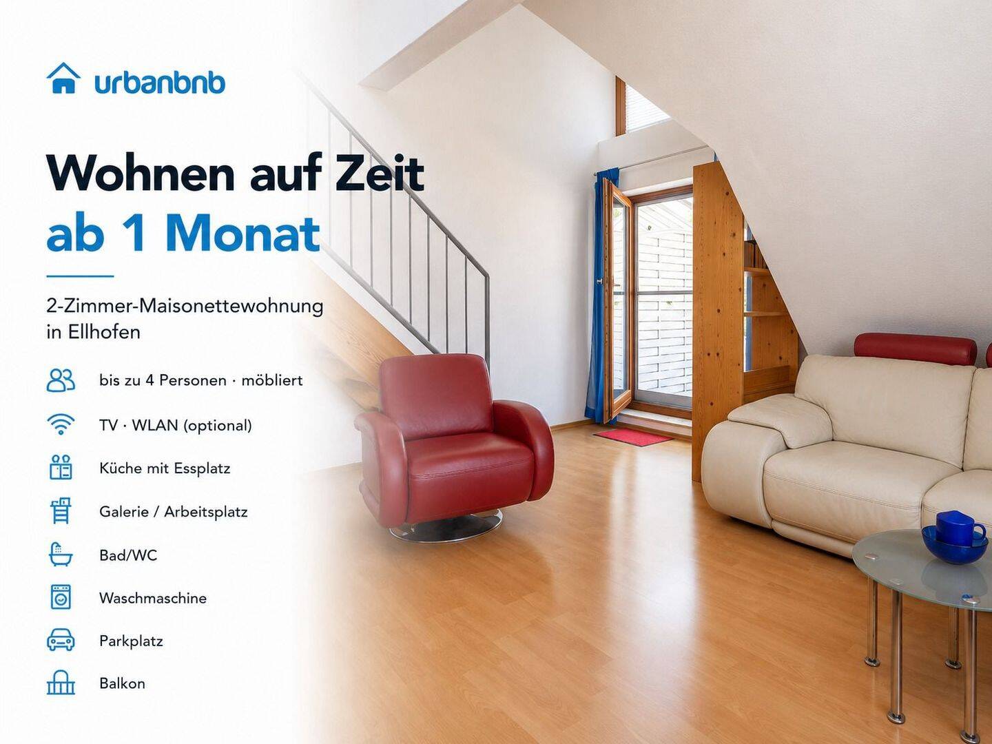 Möbliertes Zeitwohnen in Ellhofen - bei Heilbronn & Neckarsulm (Audi)
