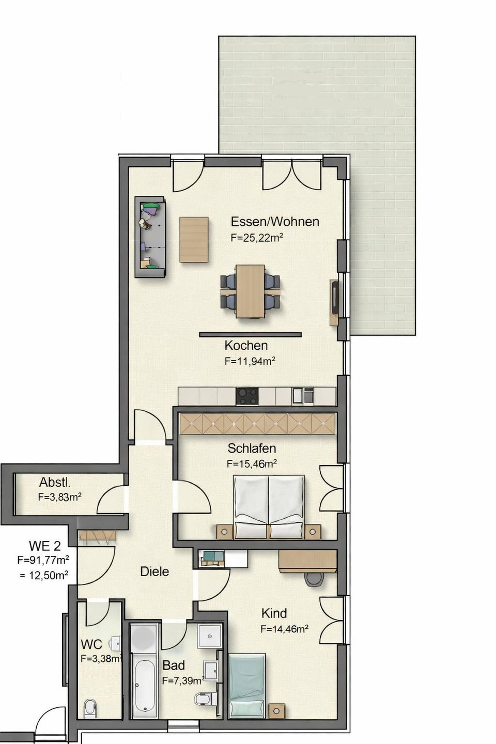 Etagenwohnung in 92439 Bodenwöhr mit 99,4 m² kaufen