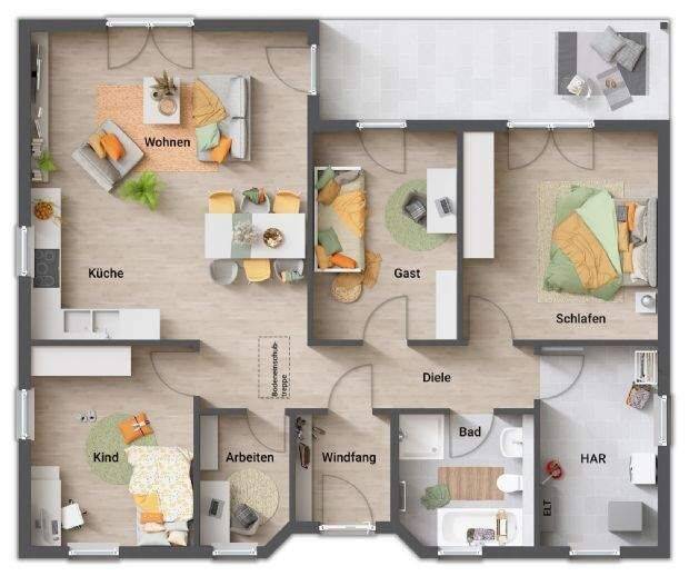 Neubau statt Bestandskompromiss - Ihr Bungalow in Neustadt-Glewe inkl. Grundstück – Neustadt-Glewe – Vorschaubild 7
