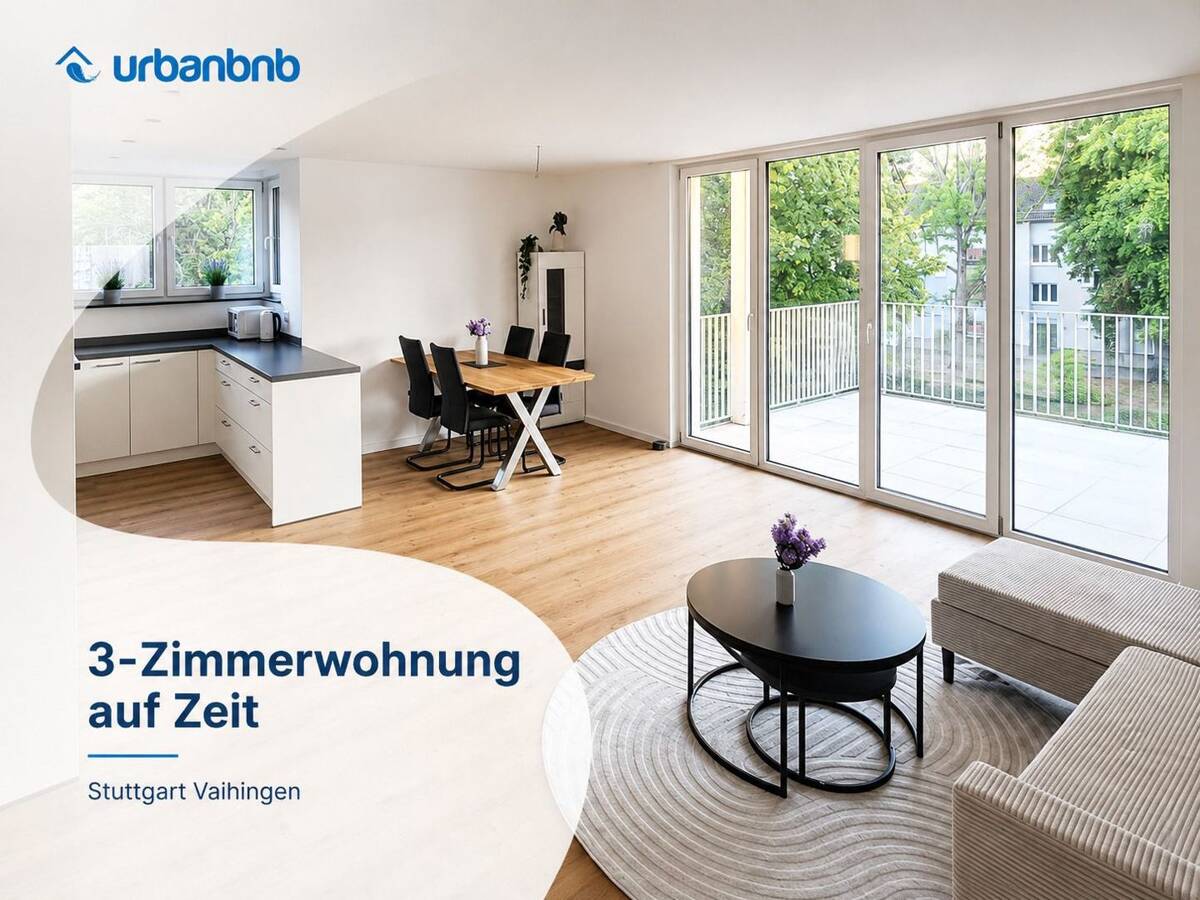 3-Zimmer-Wohnung auf Zeit in Stuttgart-Vaihingen – 70565 Stuttgart – Bild 1 von 9