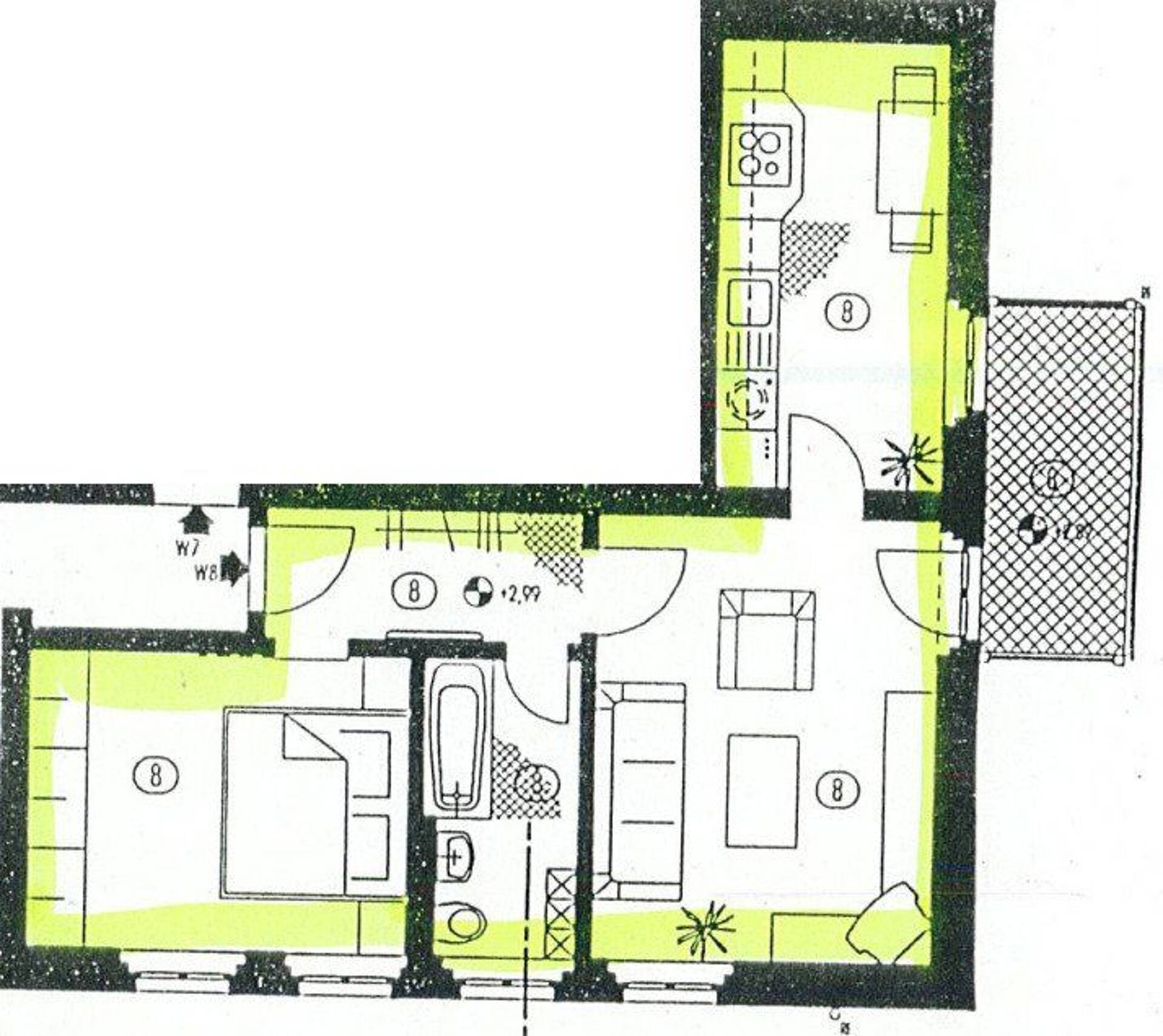 Etagenwohnung in 08058 Zwickau mit 47,5 m² kaufen
