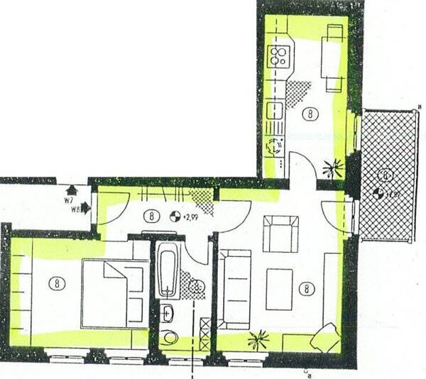 Etagenwohnung in 08058 Zwickau mit 47,5 m² kaufen