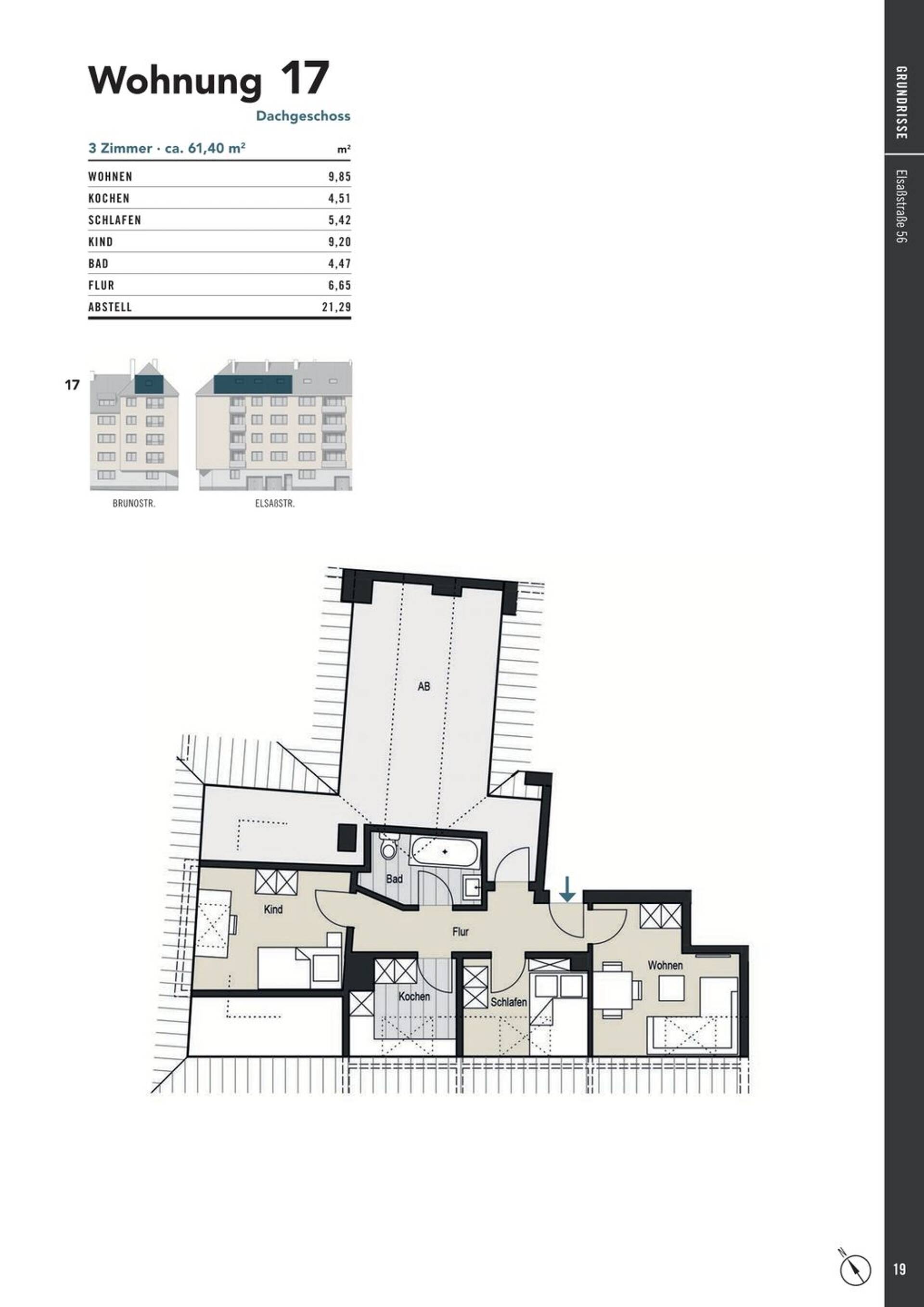 Dachgeschosswohnung in 50677 Köln mit 40 m² kaufen