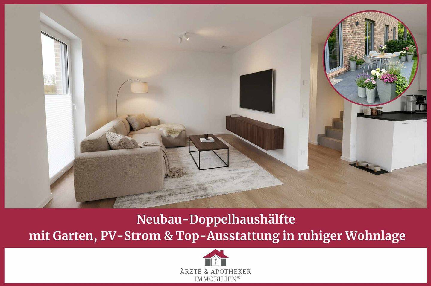 Neubau-Doppelhaushälfte mit Garten, PV-Strom & Top-Ausstattung in ruhiger Wohnlage
