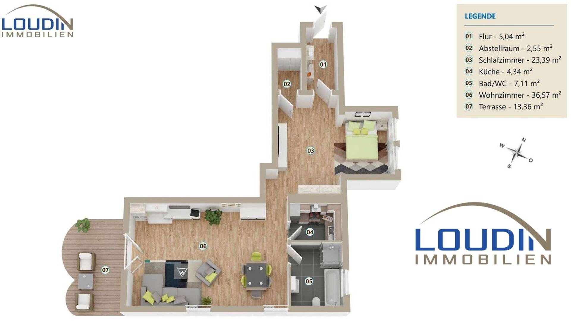 Erdgeschosswohnung in 77652 Offenburg mit 85,68 m² kaufen
