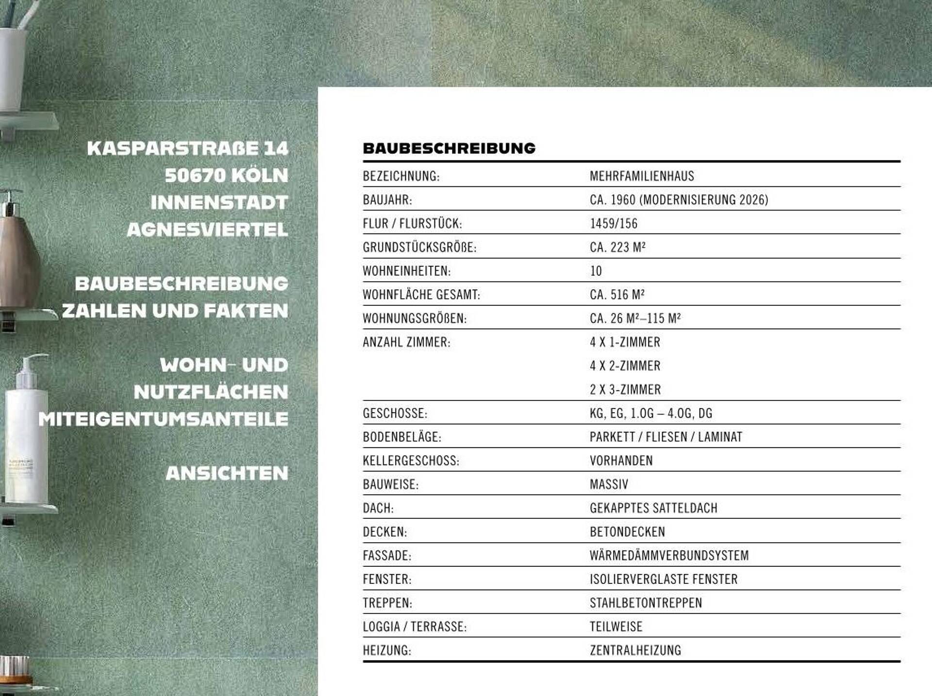 Etagenwohnung in 50670 Köln mit 26,2 m² kaufen