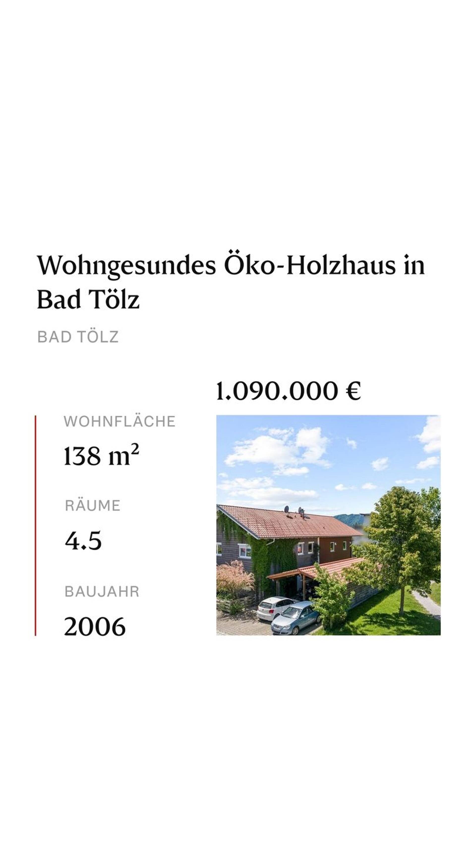 Haus in 83646 Bad Tölz mit 138 m² kaufen