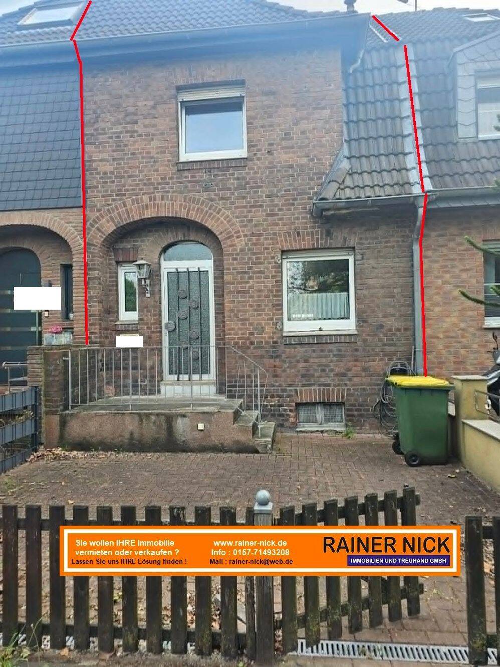 Familienfreundliches Reihenmittelhaus mit Terrasse in Oberhausen Osterfeld