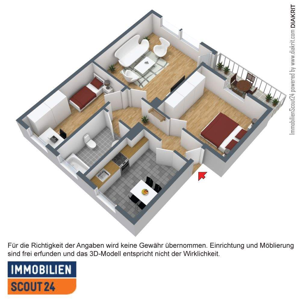 Helle 3-Zimmer-Wohnung mit Balkon in Gelsenkirchen Hassel – Gelsenkirchen – Vorschaubild 8