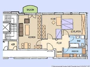 Tolle 3-Raumwohnung zur Selbstnutzung !!! Erstbezug nach Sanierung !! Mit Balkon und Aufzug !! – 1157 Dresden – Vorschaubild 2