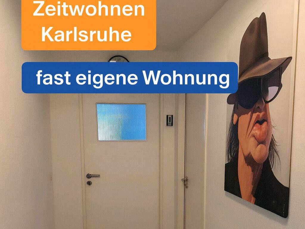 Zeitwohnen Karlsruhe: möbliertes WG-Zimmer, fast eigene Wohnung