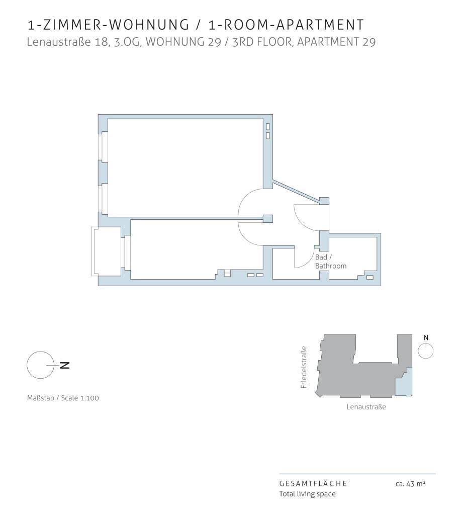 Anlagen in Neukölln: Vermietete 1-Zimmerwohnung im Reuterkiez – Berlin – Vorschaubild 6