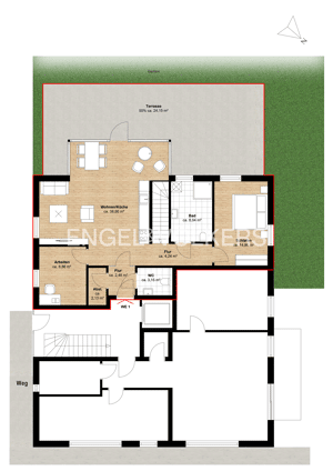Neubau Erdgeschosswohnung in zentraler Waldrandlage von Münster - Hiltrup – 48165 Münster – Vorschaubild 3