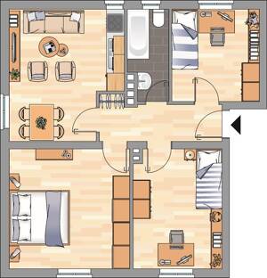 Attraktive 3-Zimmer-Wohnung in Wilhelmshaven Fedderwardergroden - großzügig und komfortabel – 26388 Wilhelmshaven – Vorschaubild 6