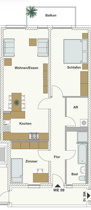 Wohnen mit Stil und Tiefgarage: 3-Zimmer-Wohnung mit Balkon in Dresdner Neustadt – Alaunstraße 54, 1099 Dresden – Vorschaubild 3