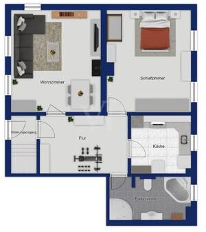VON POLL | Vermietete 2-Zimmer-Wohnung mit Garage – 90768 Fürth – Vorschaubild 9