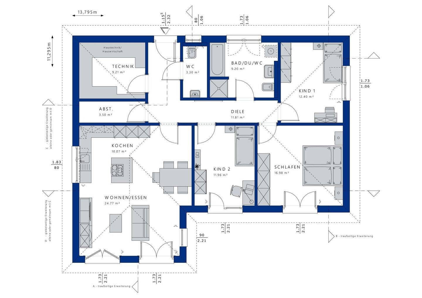 Wohnen auf einer Ebene - moderner Bungalow – Duisburg – Vorschaubild 9