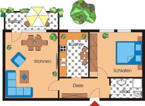 Attraktive 2-Zimmer-Wohnung mit Innenhofbalkon in guter Lage. – 51149 Köln – Vorschaubild 2