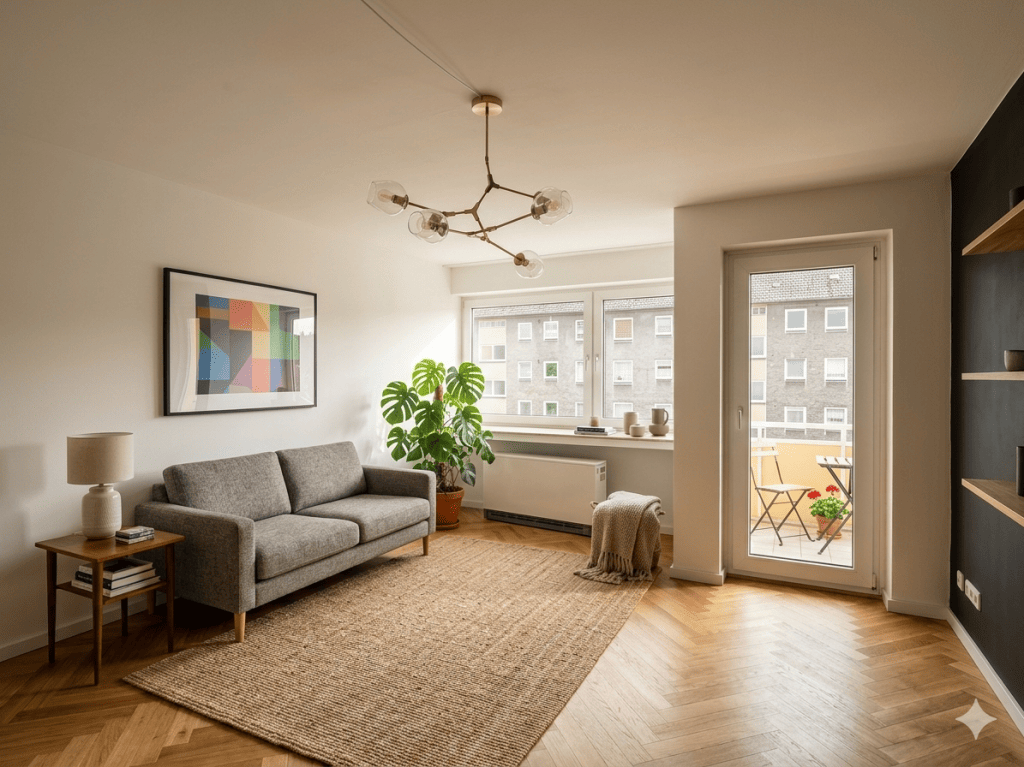 LEERE DREI ZIMMER WOHNUNG MIT SÜD BALKON! – Duisburg – Vorschaubild 3