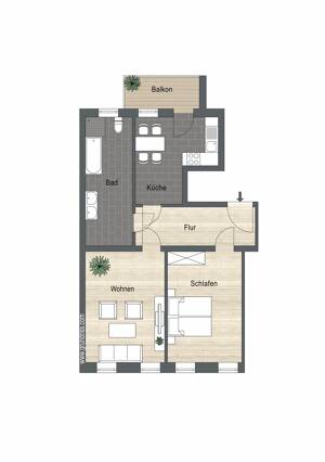 Renoviert I Balkon I Tageslichtbad mit Wanne I geräumige Küche mit Einbauküche I Aufzug – 4299 Leipzig – Vorschaubild 2