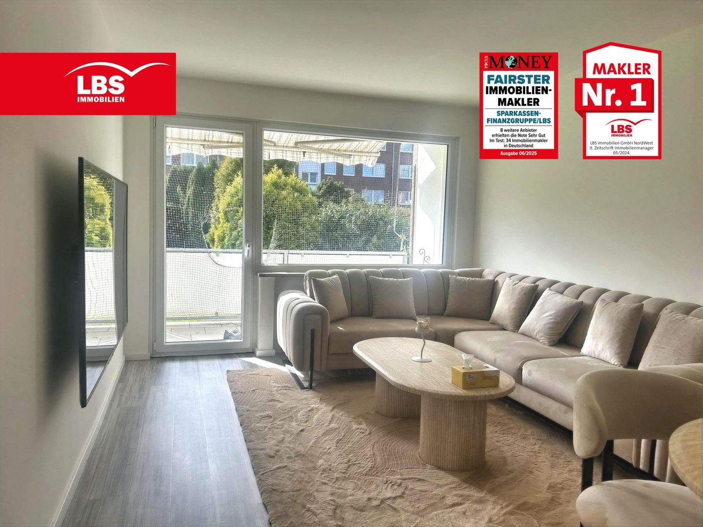 Erdgeschosswohnung 3 Zimmer, Küche, Diele, Bad Balkon , Gartenmitbenutzung – Krefeld – Bild 1 von 9