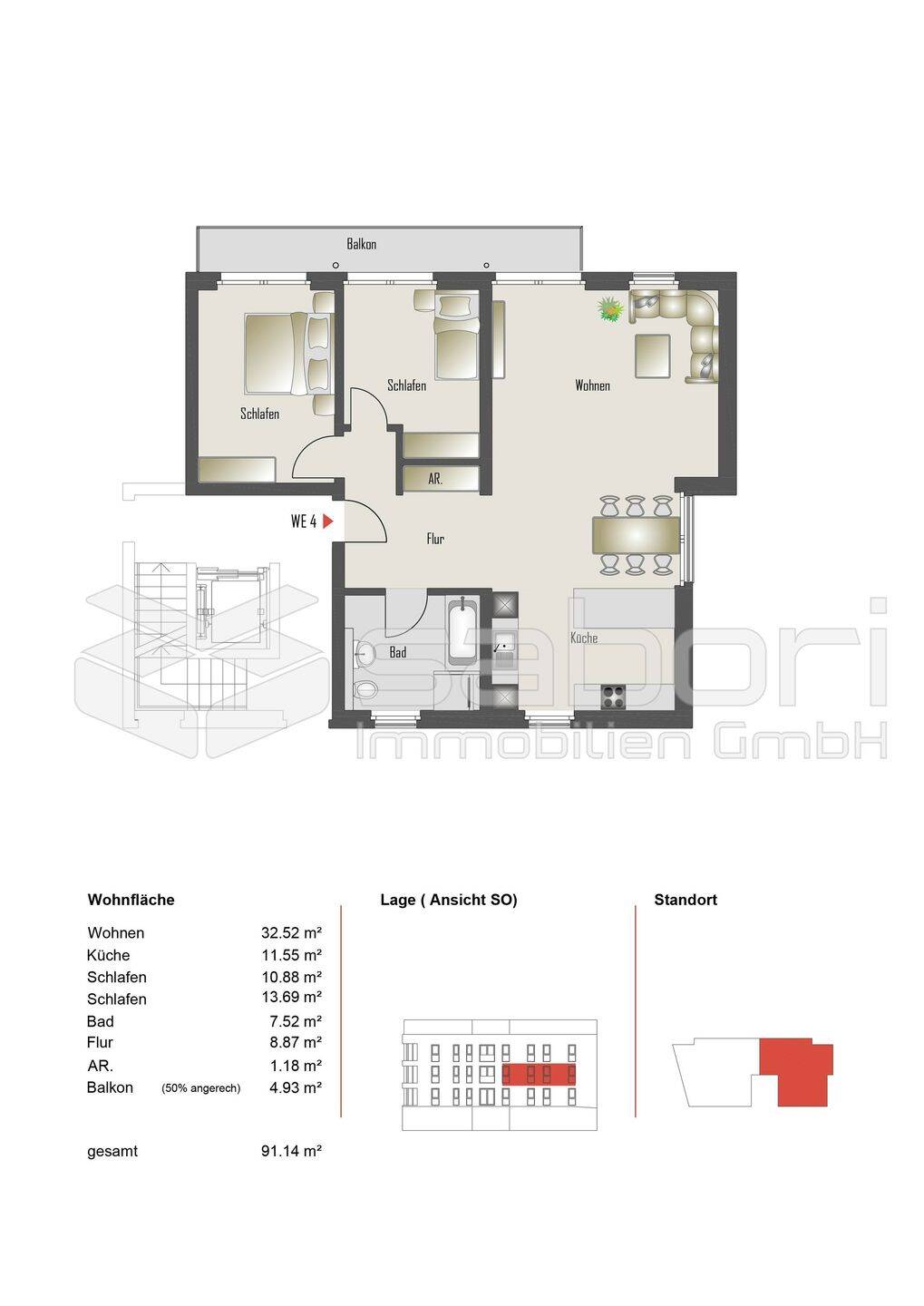 Exklusive, barrierefreie 3-Zimmer-Wohnung - provisionsfrei – Hamburg – Vorschaubild 2
