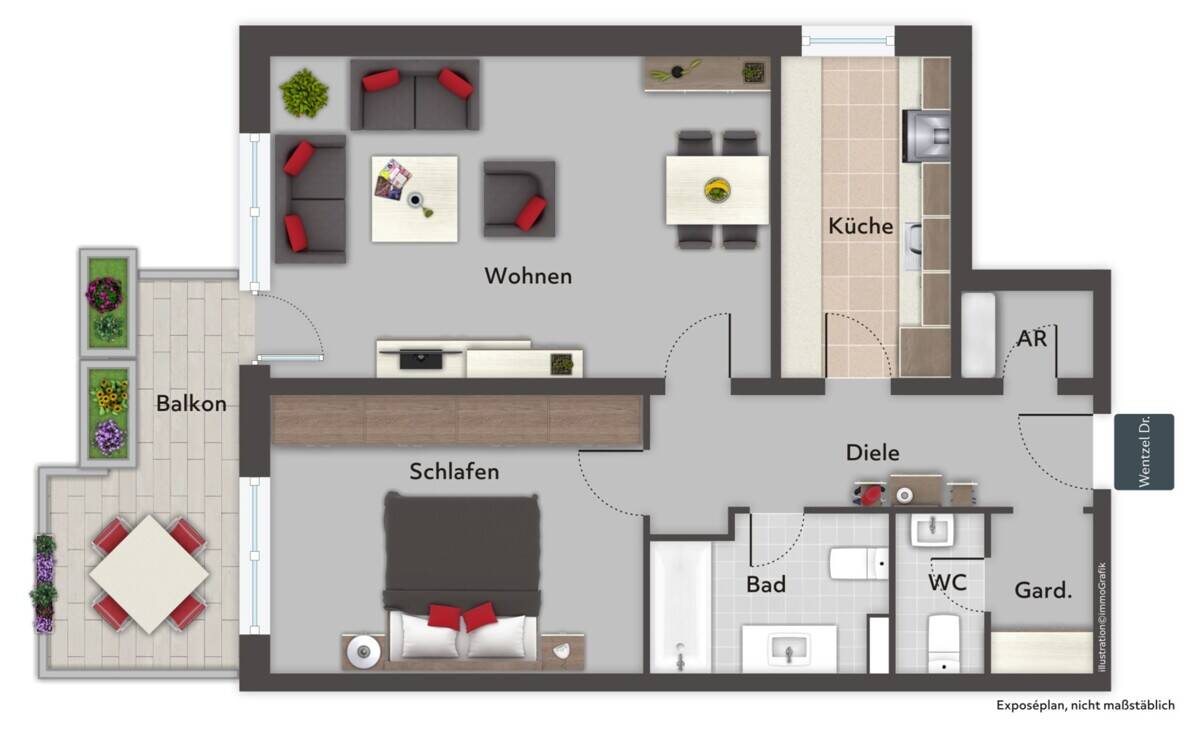 modernisierte 2-Zimmer-ETW zum Kauf in Hamburg Lokstedt - Wentzel Dr. – Hamburg – Vorschaubild 2